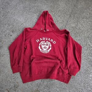 Vtg 80s CHAMPION Harvard University Ivy League College Hooded Sweatshirt XS Fit